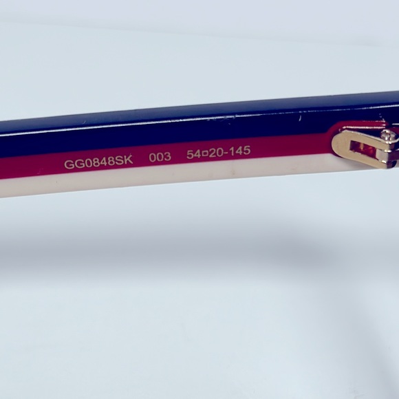 NWT Authentic Men's GUCCI Square Frame Sunglasses- Havana Blue - Picture 6 of 8